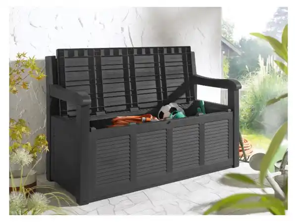 Bild 2 von LIVARNO home Gartenbank, B 130 x T 60 x H 85 cm, anthrazit