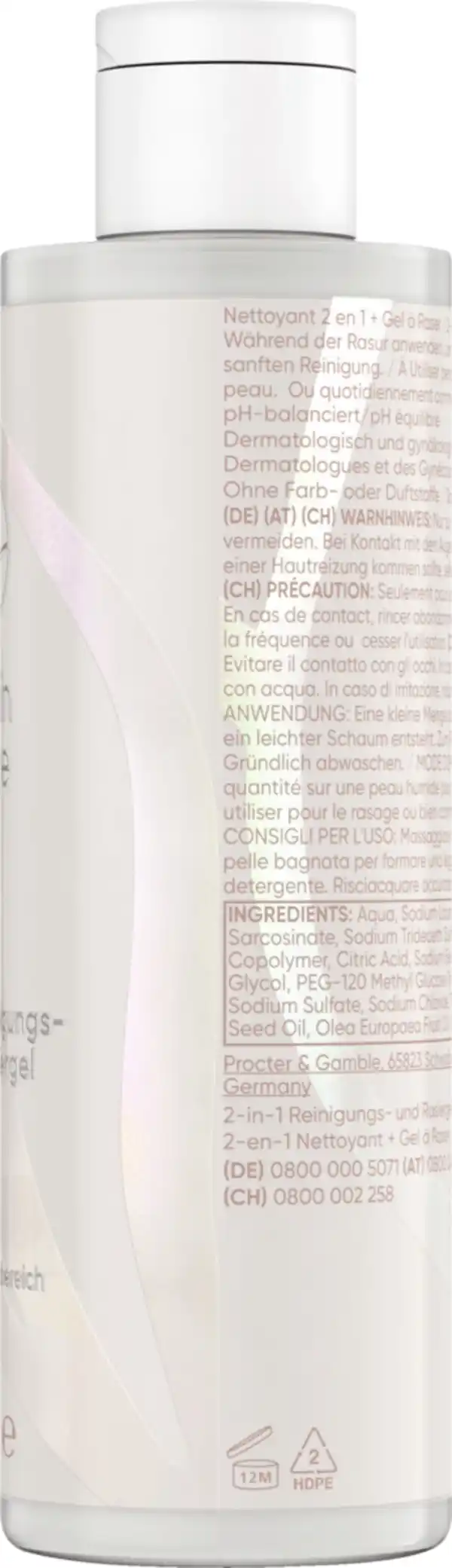 Bild 2 von Gillette Venus Satin Care 2in1 Reinigungs- & Rasiergel für den Intimbereich, 190 ml