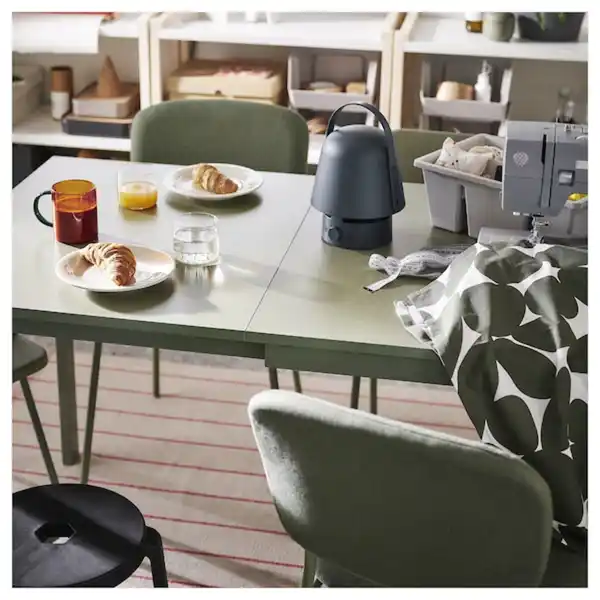 Bild 3 von RIDSTIG Teppich flach gewebt, elfenbeinweiß/rot 170x240 cm