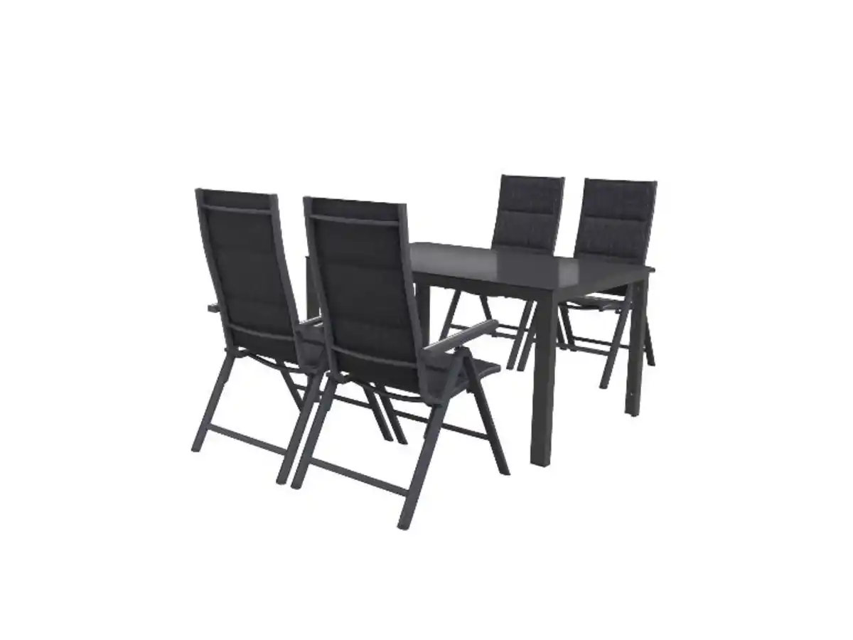 Bild 1 von LIVARNO home Alu-Set »Toronto«, 5-teilig - Standardtisch & 4 Hochlehner, anthrazit/grau