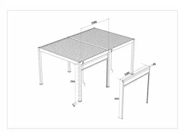 Bild 3 von Pergoline Sonnenrollo für Pavillon Trumpf und Superior Pergola
