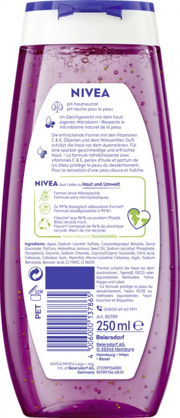 Bild 2 von NIVEA Duschgel Waterlily & Oil, 250 ml