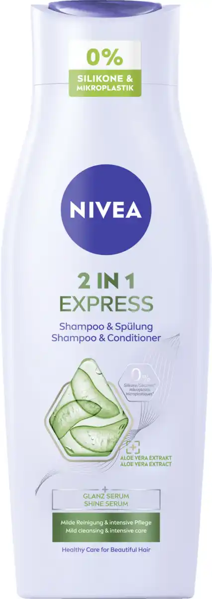 Bild 1 von NIVEA 2in1 Express Shampoo & Spülung Glanz Serum, 400 ml
