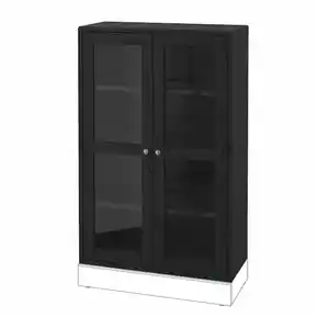 HAVSTA Vitrine, schwarz 81x35x123 cm