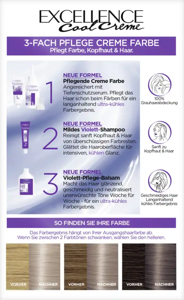 Bild 3 von L’Oréal Paris Excellence Cool Creme 8.11 Ultra kühles Hellblond