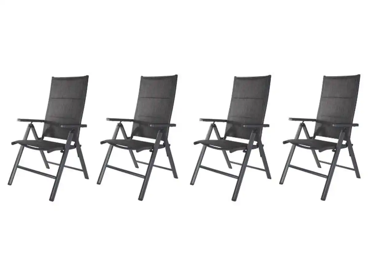 Bild 4 von LIVARNO home Alu-Set »Toronto«, 5-teilig - Standardtisch & 4 Hochlehner, anthrazit/grau