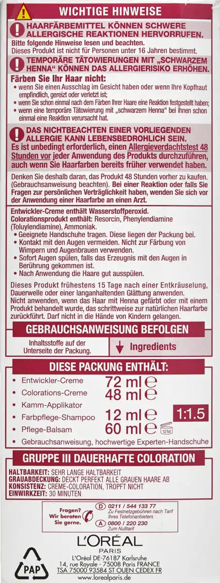 Bild 3 von L’Oréal Paris Excellence Crème 7.3 Haselnussblond