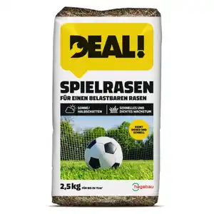 Rasen, Rasensamen Spielrasen 2,5Kg Beutel für 75 m2