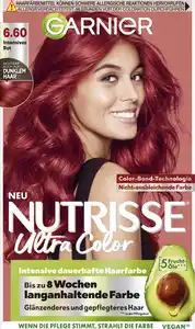 Garnier Nutrisse Farbsensation Dauerhafte Haarfarbe Coloration 6.60 Intensives Rot