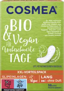 Cosmea Bio Comfort Slipeinlagen XXL- Vorteilspack ohne Duft, Lang