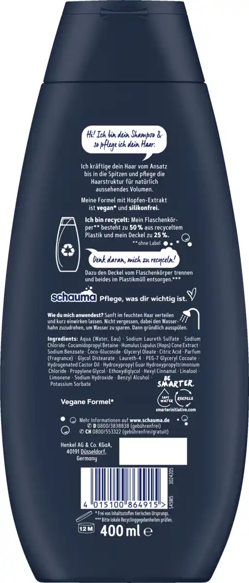 Bild 2 von Schauma Shampoo For Men, 400 ml