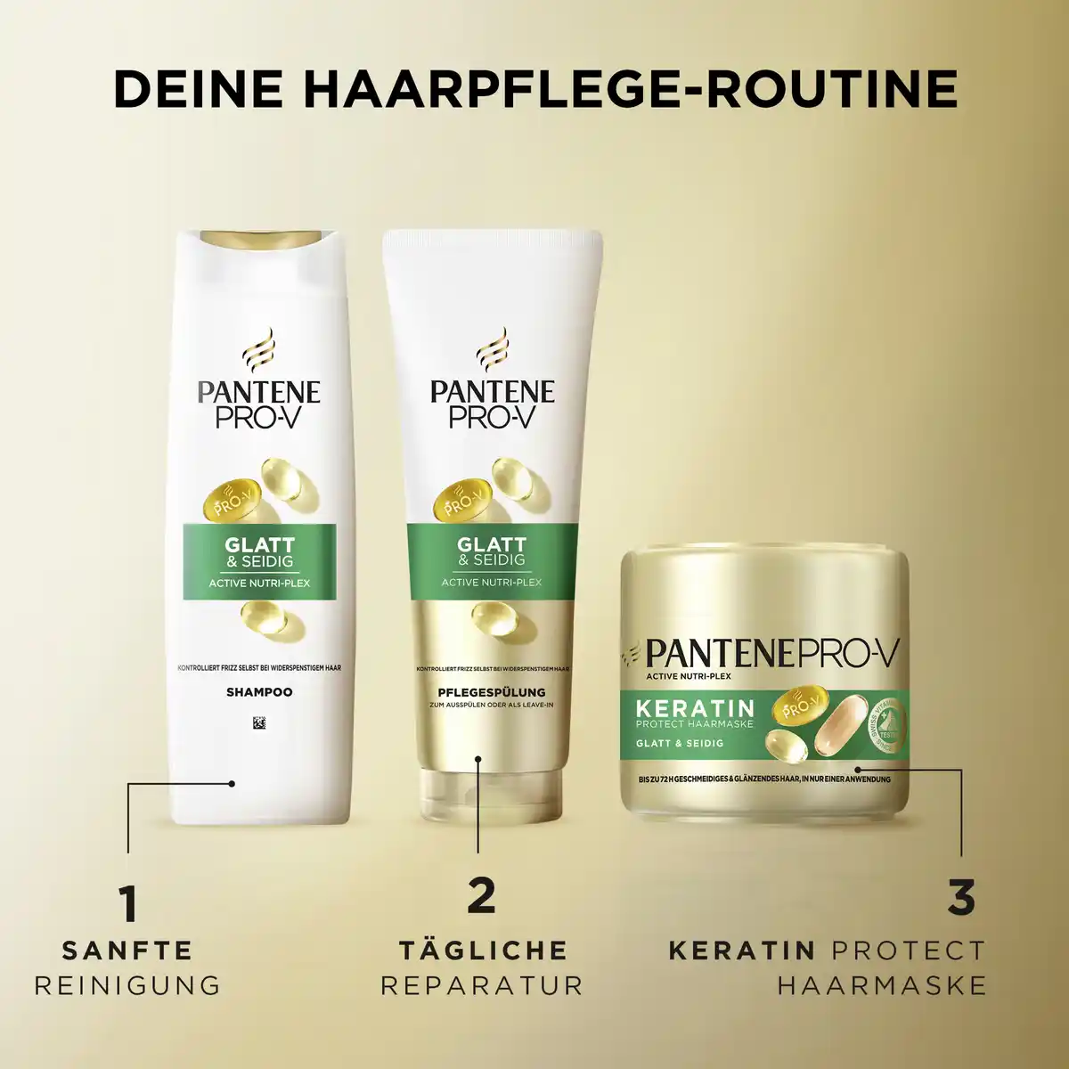 Bild 3 von Pantene Pro-V Haarshampoo Glatt & Seidig, 300 ml