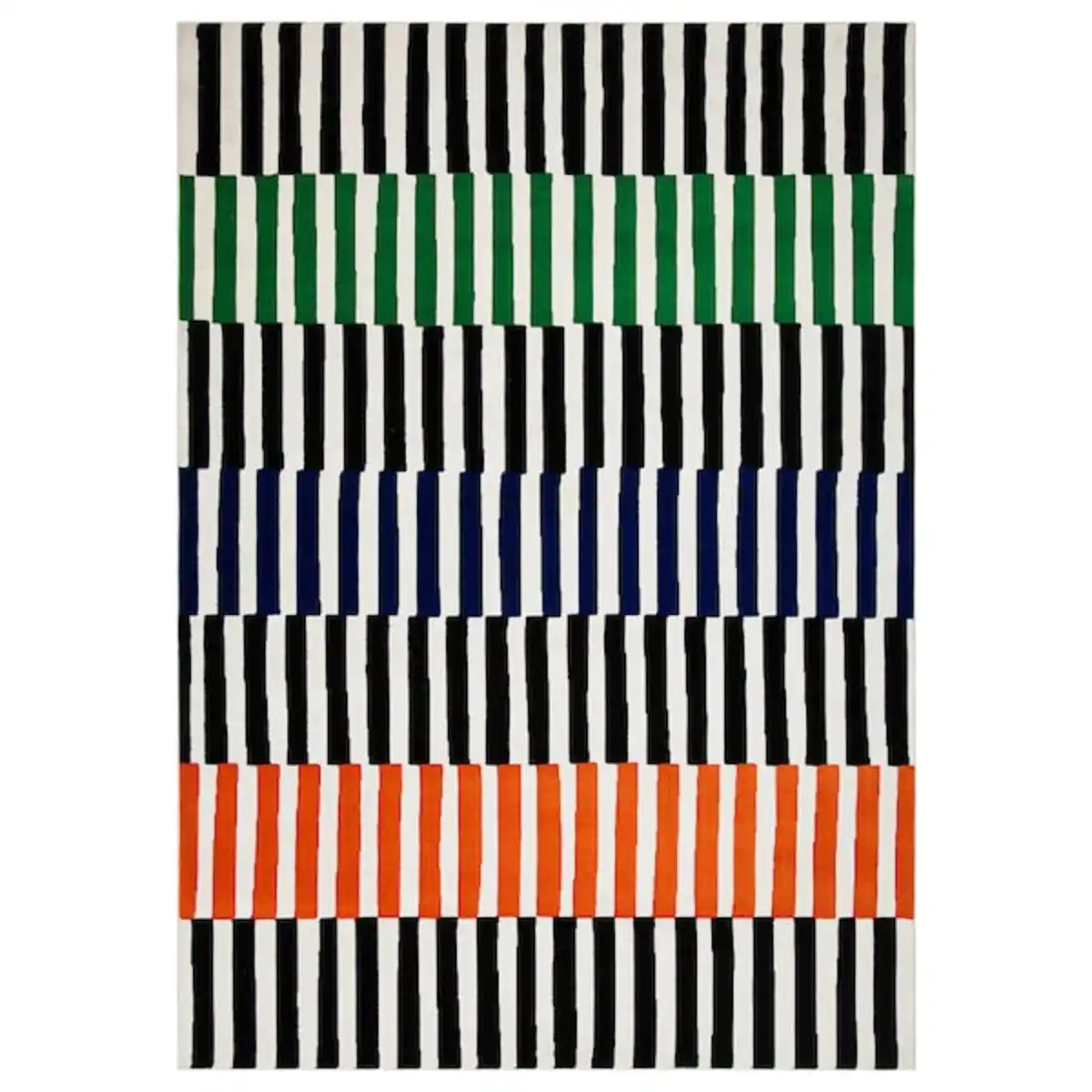 Bild 1 von VÄNDPLATS Teppich Kurzflor, bunt/Streifen 170x240 cm