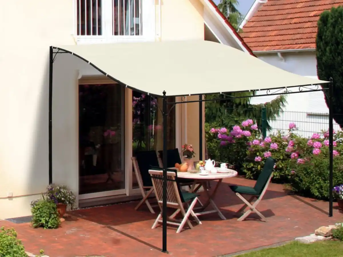 Bild 2 von Outsunny Terrassenüberdachung in geschwungener Form