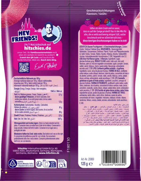 Bild 2 von hitschies Saure Drachenzungen Berry Mix, 125 g