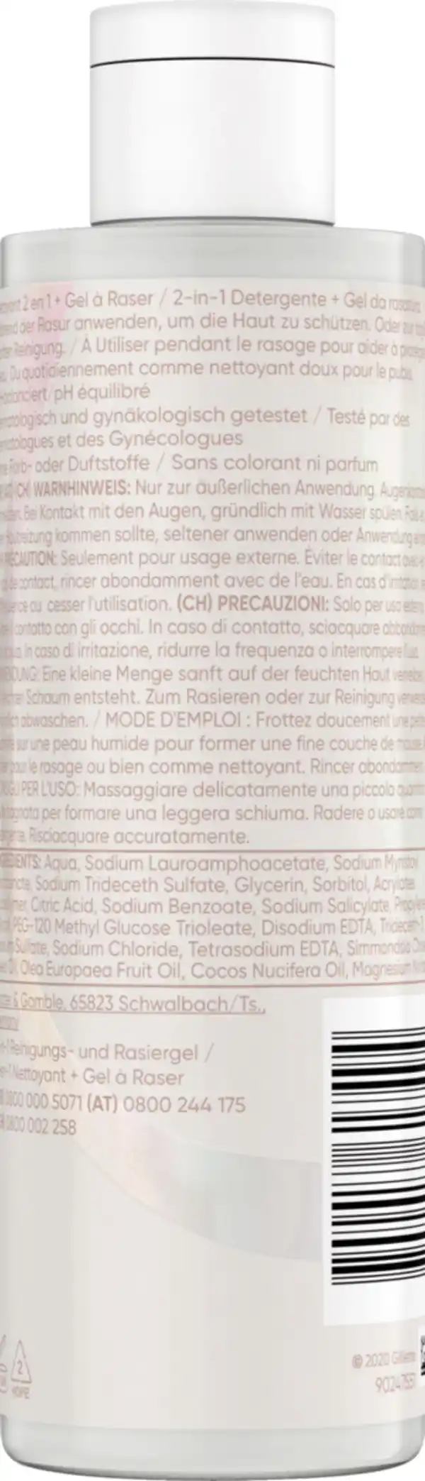 Bild 4 von Gillette Venus Satin Care 2in1 Reinigungs- & Rasiergel für den Intimbereich, 190 ml