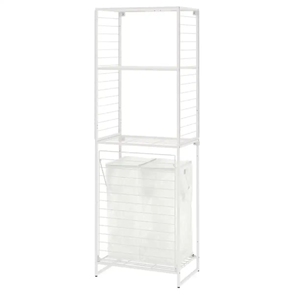 Bild 1 von JOSTEIN Regal mit Beuteln+Gitter, drinnen/draußen Draht/transparent weiß 62x40/76x180 cm