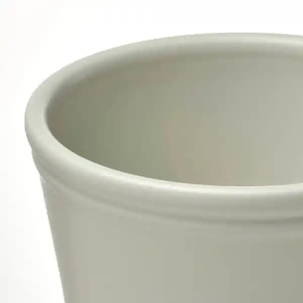 Bild 4 von KÖRSBÄRSBJÖRK Übertopf, hellgrau/beige 9 cm