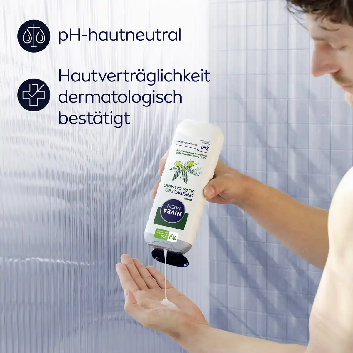 Bild 4 von NIVEA MEN Pflegedusche 3in1 Sensitive Pro schützt effektiv, 250 ml