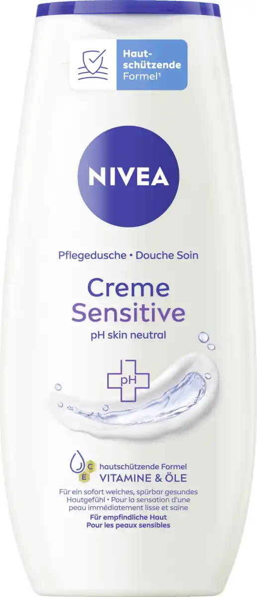 Bild 1 von NIVEA Pflegedusche Creme Sensitive ph Skin neutral, 250 ml