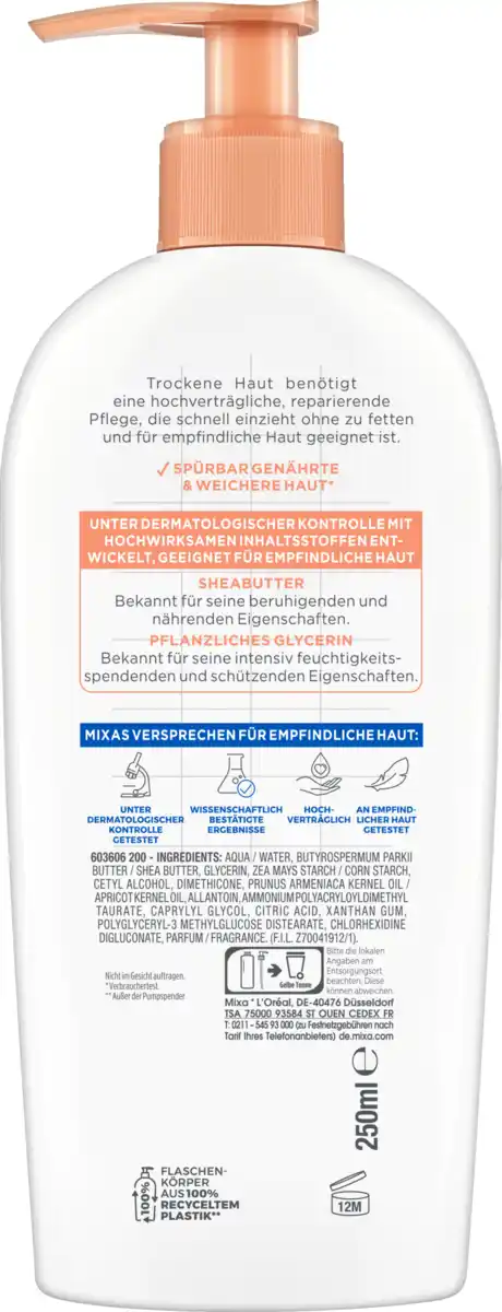 Bild 2 von Mixa Bodylotion Shea Ultra Soft Trockene Haut, 250 ml