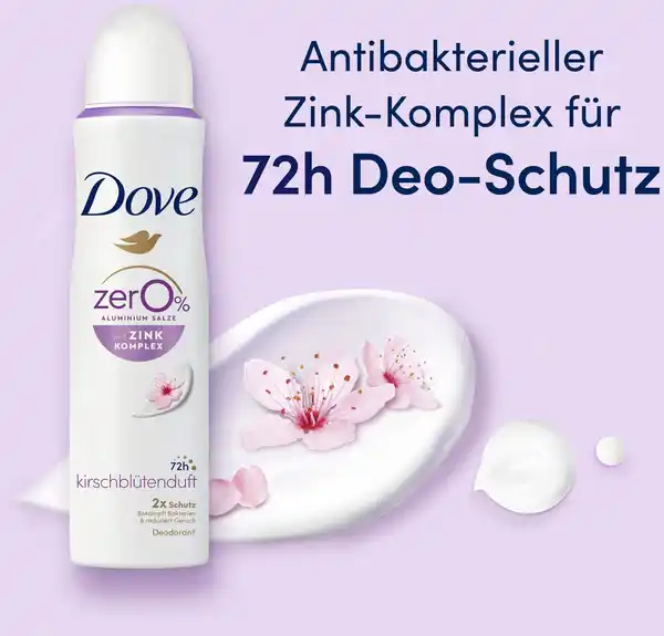 Bild 4 von Dove Deospray mit Zink-Komplex & Kirschblütenduft, 150 ml