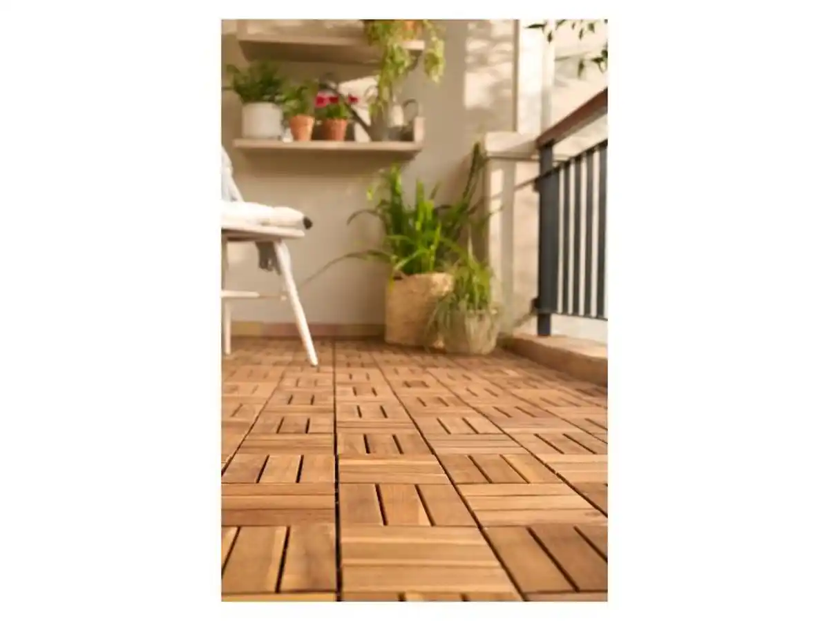 Bild 2 von LIVARNO home Holzfliesen, für außen und innen geeignet