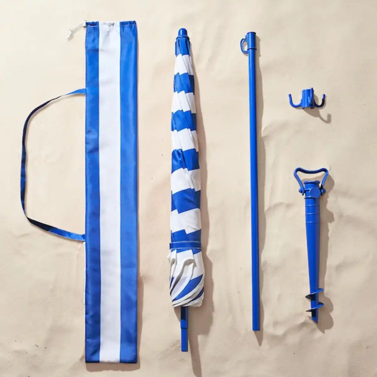 Bild 3 von STRANDÖN Sonnenschirm, blau/weiß 140 cm