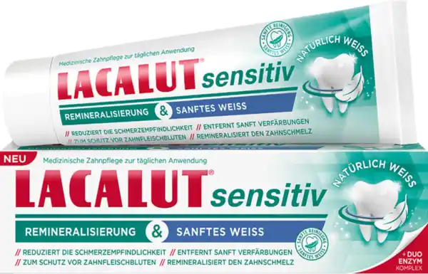 Bild 4 von LACALUT sensitiv medizinische Zahncreme sanftes Weiß, 75 ml