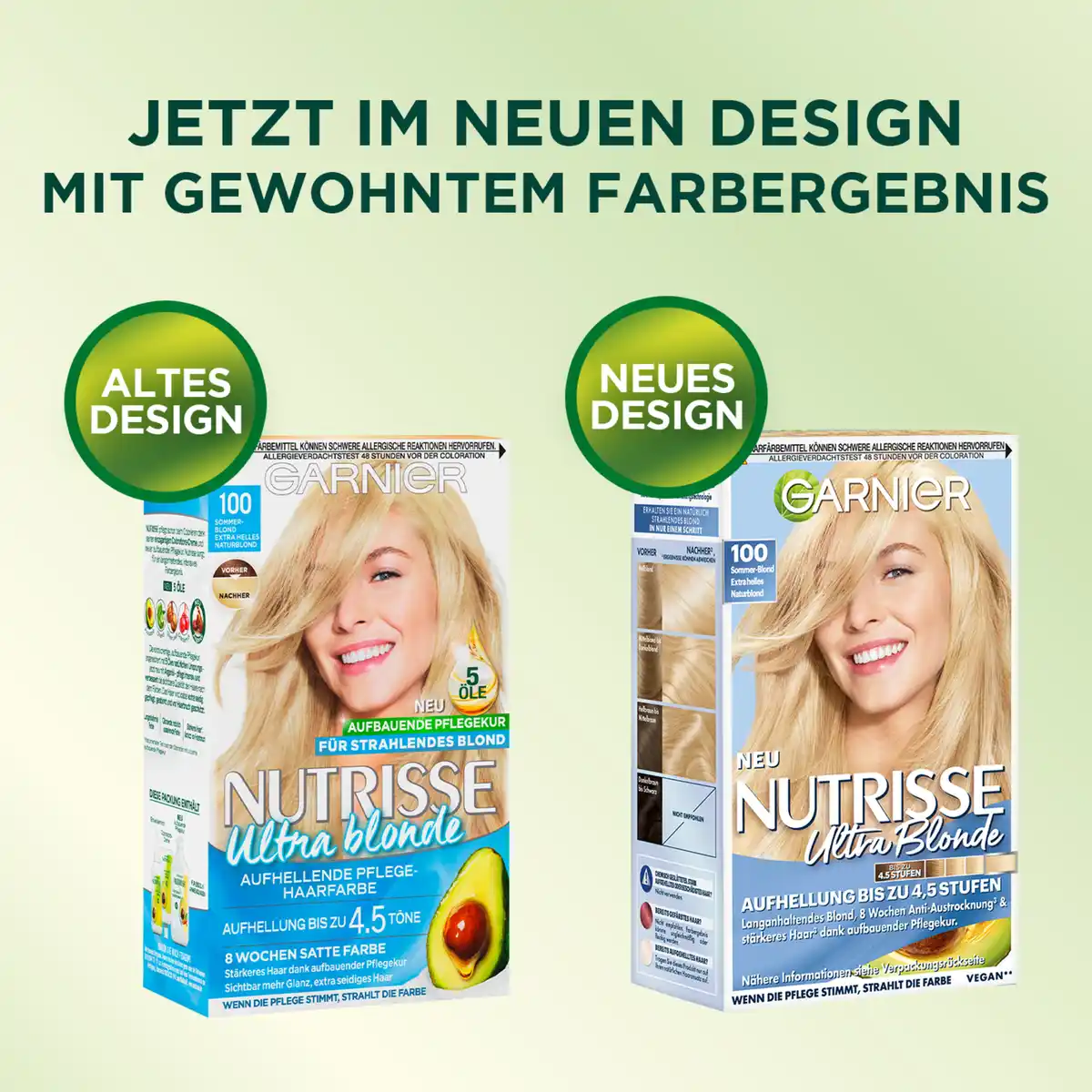 Bild 4 von Garnier Nutrisse Ultra Blonde Aufhellung Dauerhafte Pflege-Haarfarbe 100 Sommer-Blond Extrahelles Naturblond