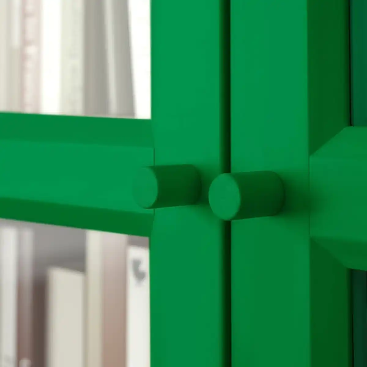 Bild 4 von BILLY Bücherregal mit Glastüren, grün 80x30x202 cm