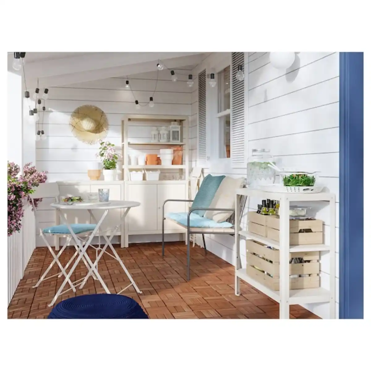 Bild 4 von KOLBJÖRN Regal mit 2 Schränken, beige 161x37x161 cm