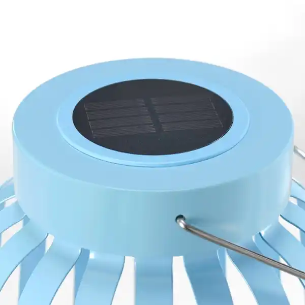 Bild 2 von SOLVINDEN Solarstandleuchte. LED, blau/Streifen 42 cm