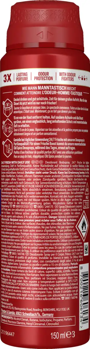 Bild 2 von Old Spice Deospray Captain, 150 ml