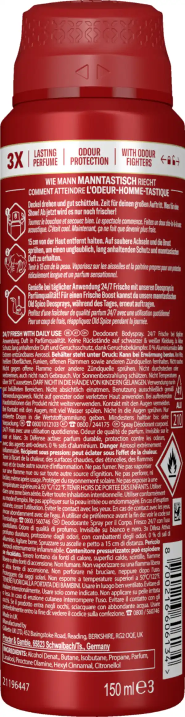 Bild 2 von Old Spice Deospray Captain, 150 ml