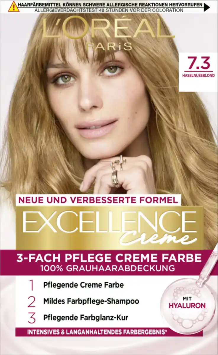 Bild 1 von L’Oréal Paris Excellence Crème 7.3 Haselnussblond