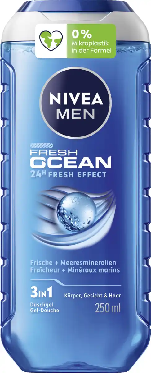 Bild 1 von NIVEA MEN 3in1 Duschgel Fresh Ocean 24H fresh Effect, 250 ml