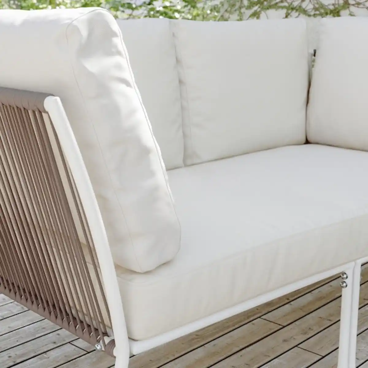 Bild 2 von FRÖSÖN/DUVHOLMEN Sitzpolster/außen, beige 124x62 cm