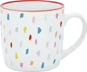 IDEENWELT Tasse Punkte/ Blume 350 ml