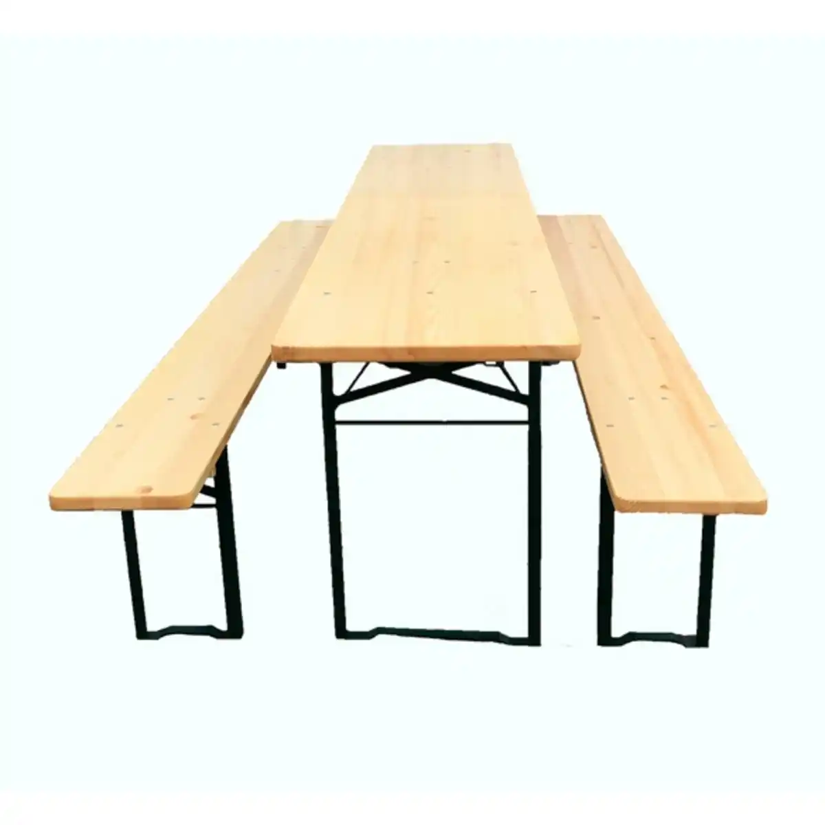 Bild 1 von CASAYA Bierzeltgarnitur, 2 x Sitzbänke, 1 x Tisch, klappbar, Fichtenholz