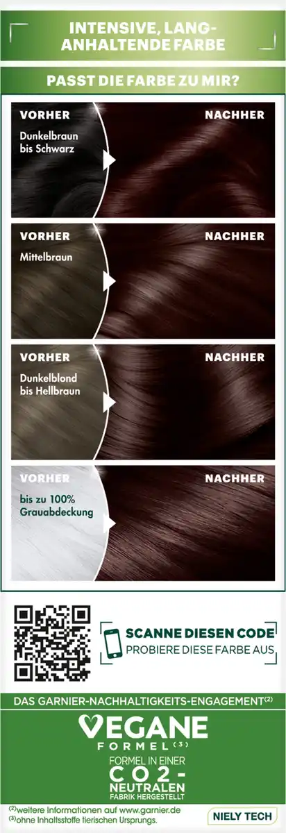 Bild 2 von Garnier Nutrisse Ultra Crème Coloration Dauerhafte Pflege-Haarfarbe 3.23 Dunkles Diamant Braun