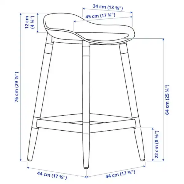 Bild 4 von GRÖNSTA Barhocker, weiß/drinnen/draußen 64 cm