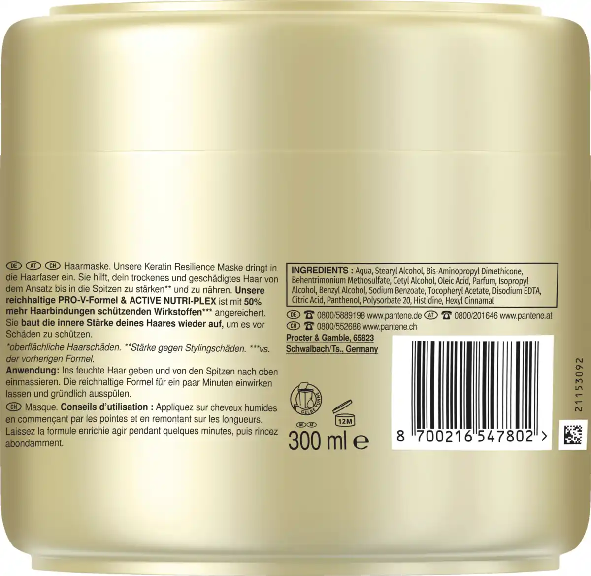 Bild 2 von Pantene Pro-V Haarkur Balsam Unendlich Lang Keratin Reconstruct, 300 ml