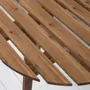 Bild 3 von ASKHOLMEN Wandtisch + Klappstuhl/außen, dunkelbraun/Kuddarna helles Graubeige 70x44 cm