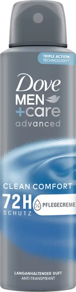 Bild 1 von Dove Men+Care Advanced Clean Comfort Antitranspirant, 150 ml