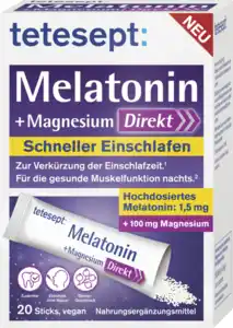 tetesept Melatonin + Magnesium Direkt Sticks, 36 g