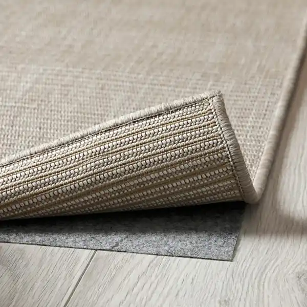 Bild 3 von LUFTFARTYG Teppich flach gewebt, drinnen/drau, beige/Streifen 160x230 cm