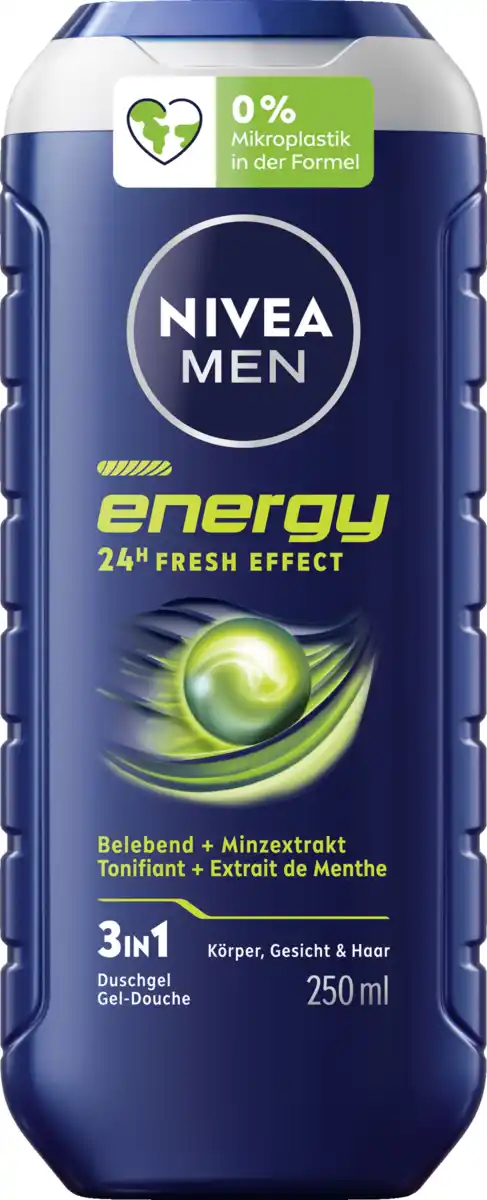 Bild 1 von NIVEA MEN 3in1 Duschgel energy 24H fresh effect, 250 ml