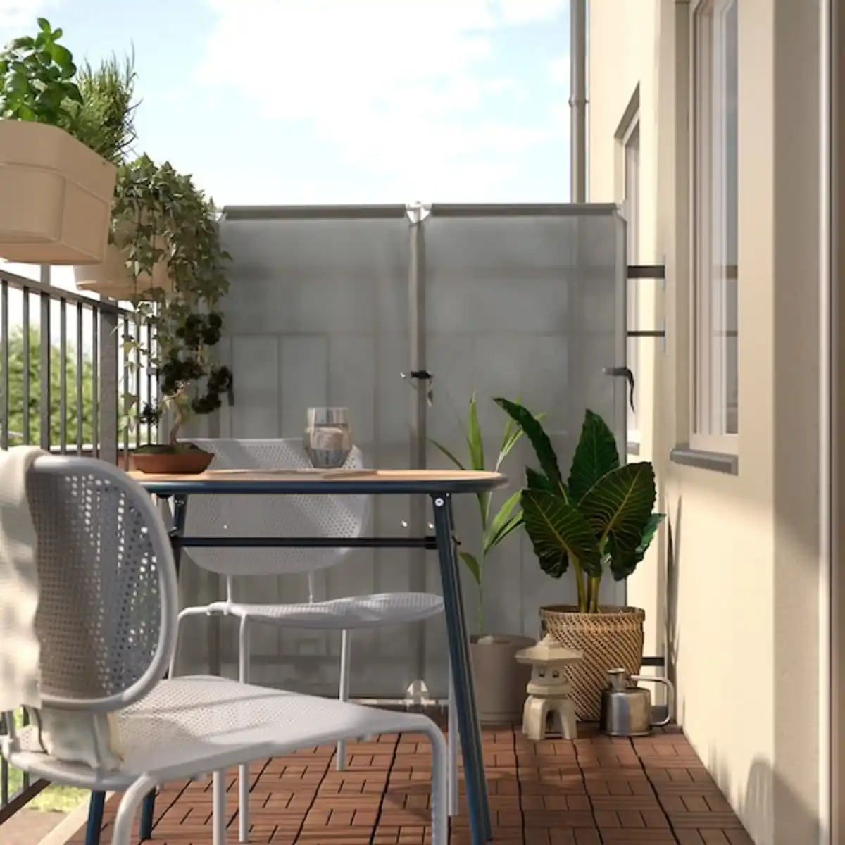 Bild 2 von DUVSKÄR / DUVSKÄR Tisch und 2 Stühle, für draußen schwarzblau/grau 76 cm