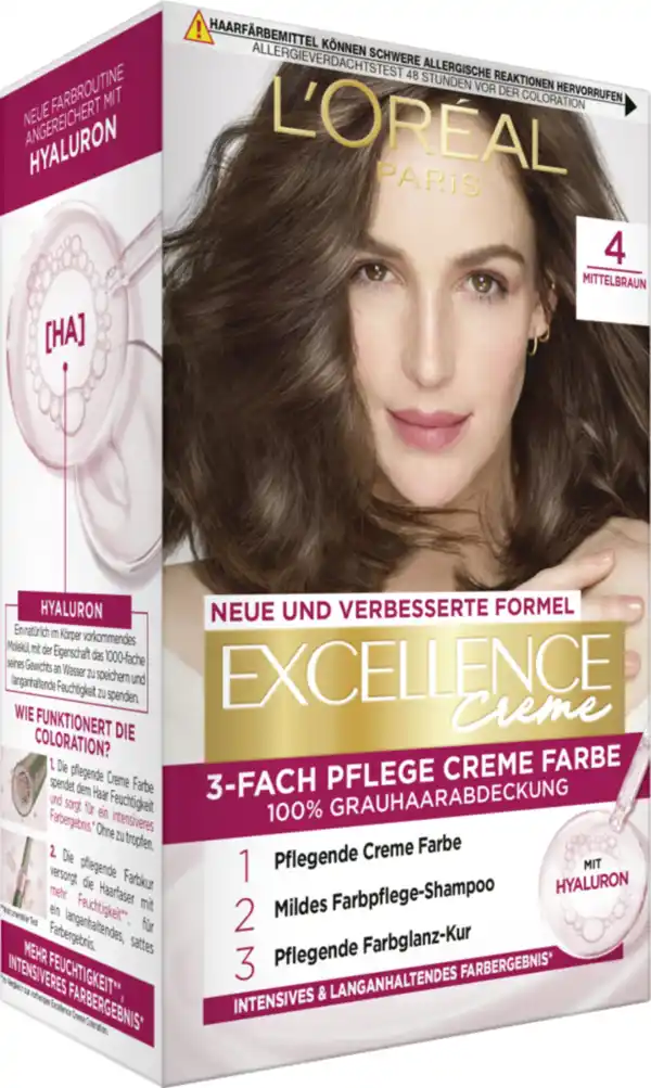 Bild 2 von L’Oréal Paris Excellence Crème Coloration 4 Mittelbraun